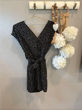 Chelsea28 Navy  Polka Dot romper  shorts